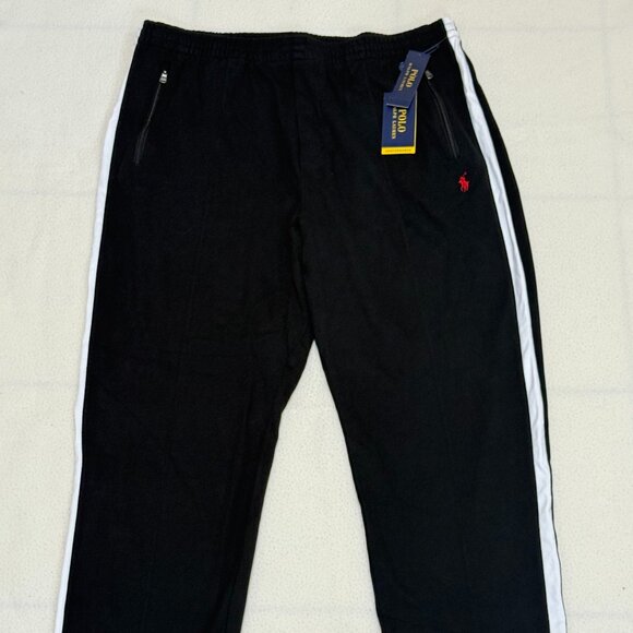 NWT Ralph Lauren Men's Polo Performance Drawstring Sweatpants - Black - Size XXL - Picture 1 of 8